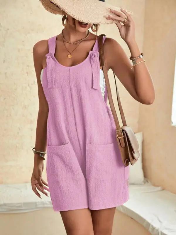 Levoire | Femme Uni Pantalon de Confection à Lacets Loisirs Overall