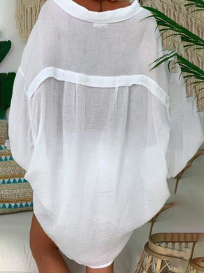 Levoire | Chemise en coton-lin grande taille pour femmes Boutons Décontractée Manches longues Chemise de loisirs pour femmes Hauts