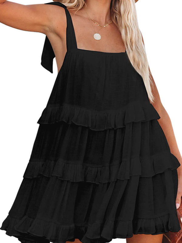 Levoire | Femme Robe à Bretelles Unicolore Fistoiminen