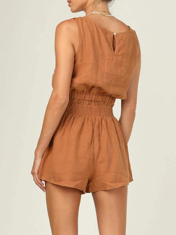 Levoire | Femmes Uni-color Sans Manches Boléro Unique Mode Éléments Taille Haute Coupe Droite Robe