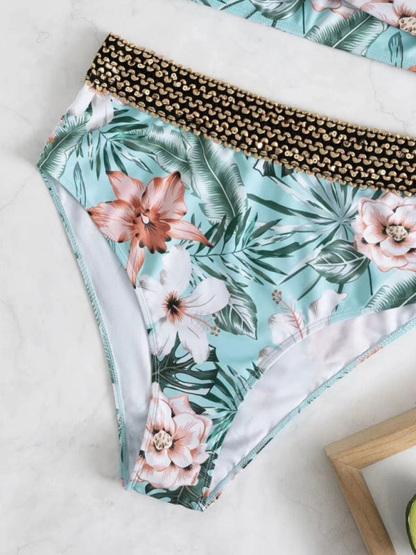 Levoire | Femme Floral Croisé Bikini Maillot de Bain