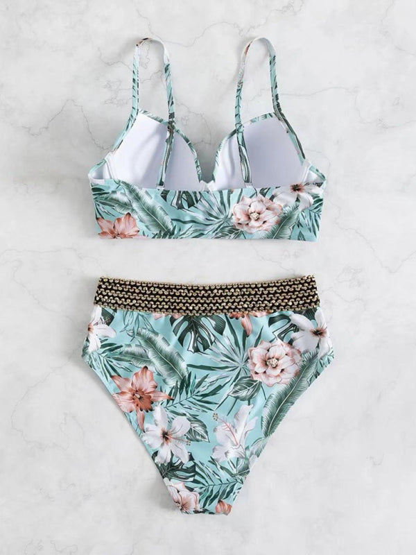 Levoire | Femme Floral Croisé Bikini Maillot de Bain