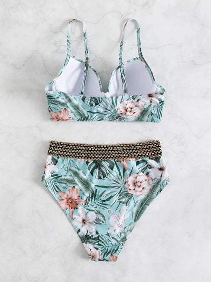 Levoire | Femme Floral Croisé Bikini Maillot de Bain