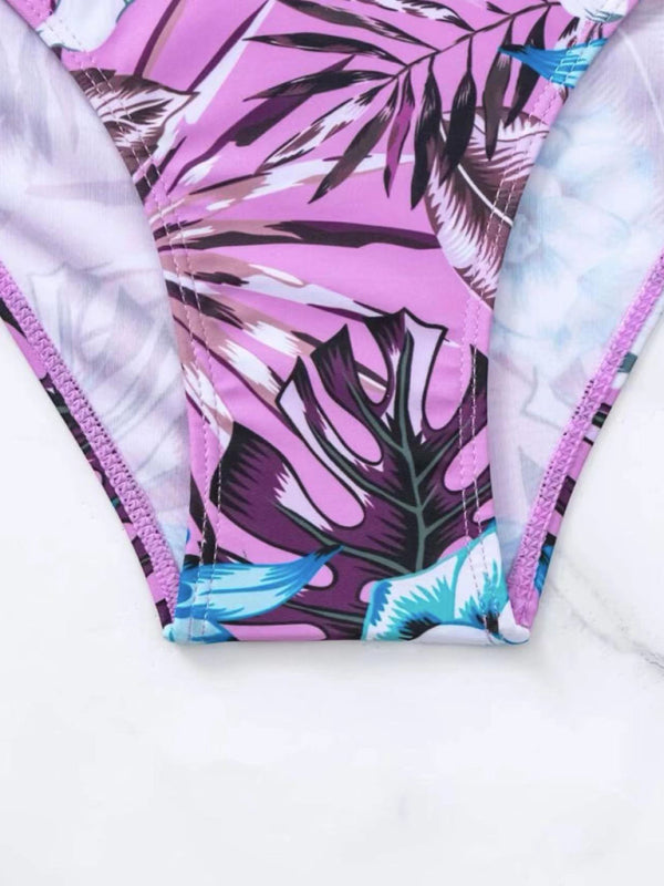 Levoire | Femme Floral Croisé Bikini Maillot de Bain
