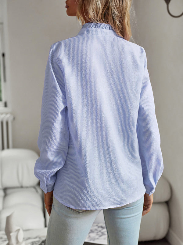 Levoire | Blouse pendler élégante avec boutons ouverts et volants