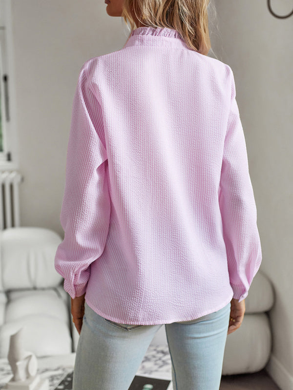Levoire | Blouse pendler élégante avec boutons ouverts et volants