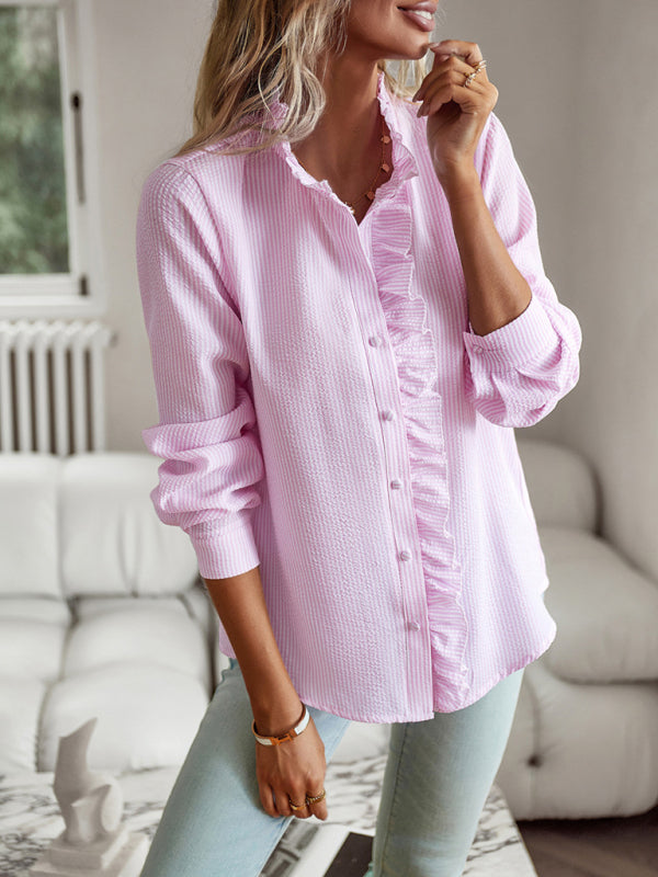 Levoire | Blouse pendler élégante avec boutons ouverts et volants