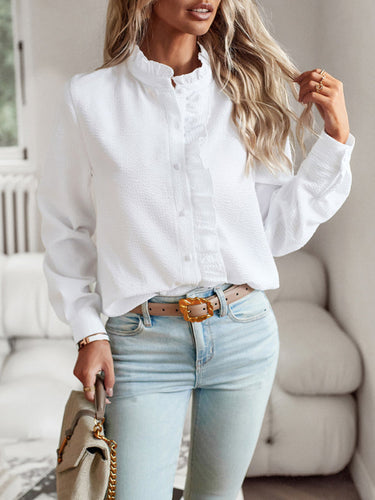Levoire | Blouse pendler élégante avec boutons ouverts et volants