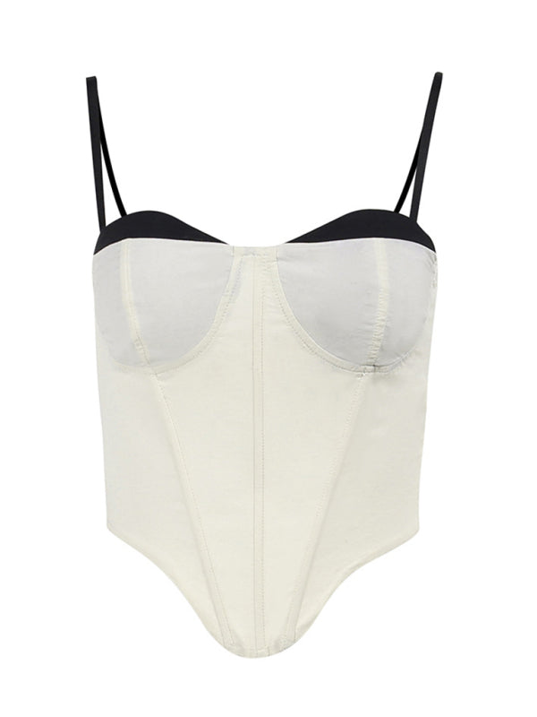 Levoire | Top camisole à bord contrastant Multi-usage Spice Girl Top