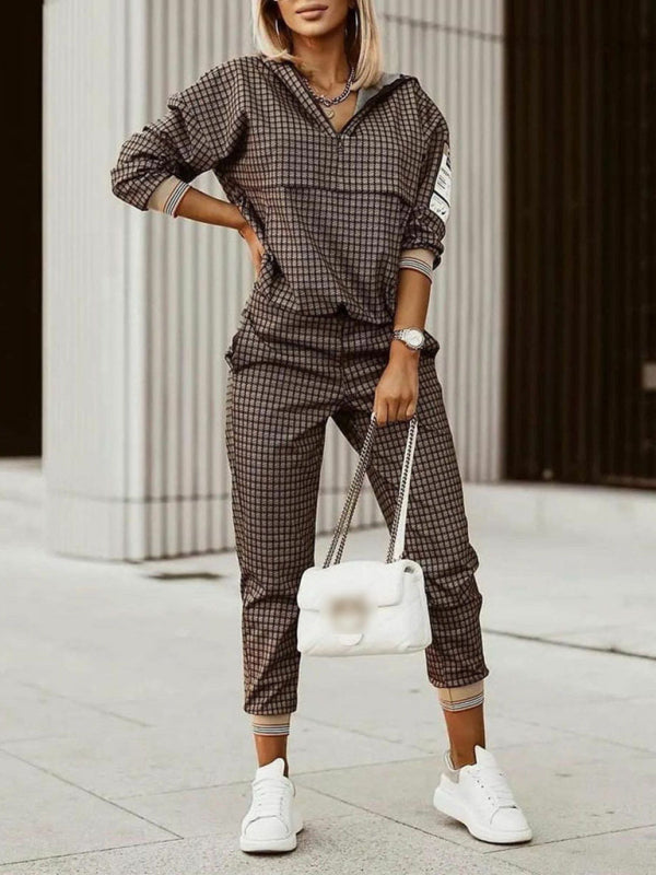 Levoire | Ensemble de pantalons à manches longues imprimé Haute qualité Braun