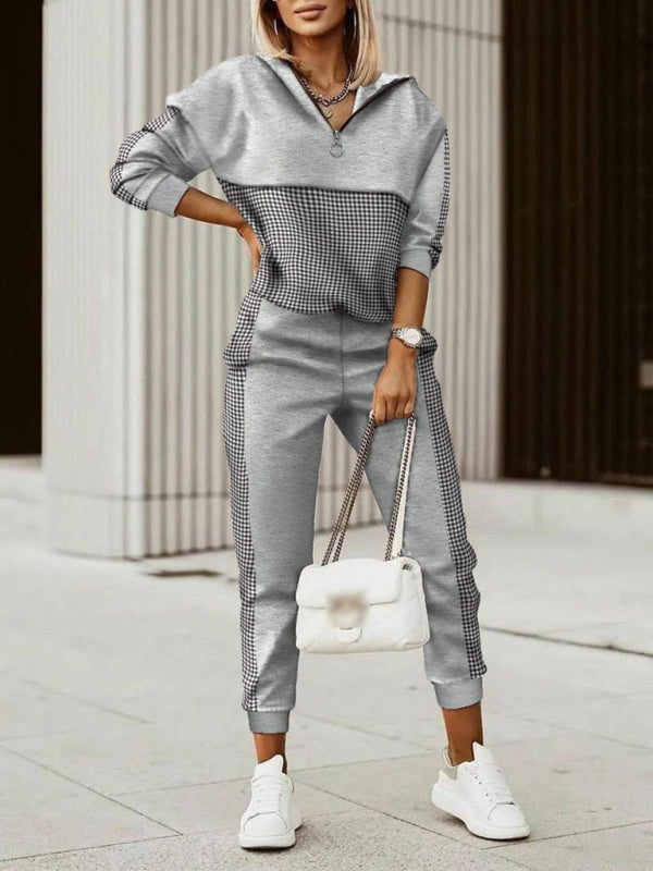 Levoire | Ensemble de pantalons à manches longues imprimé Haute qualité Gris