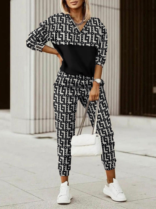 Levoire | Ensemble de pantalons à manches longues imprimé Haute qualité Kaki
