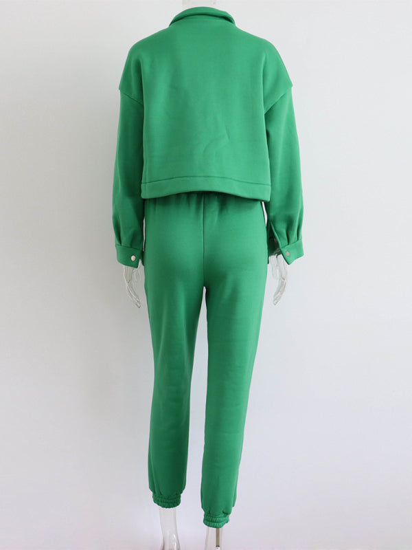 Levoire | Veste femme décontractée en pantalon combinaison à manches longues en deux parties