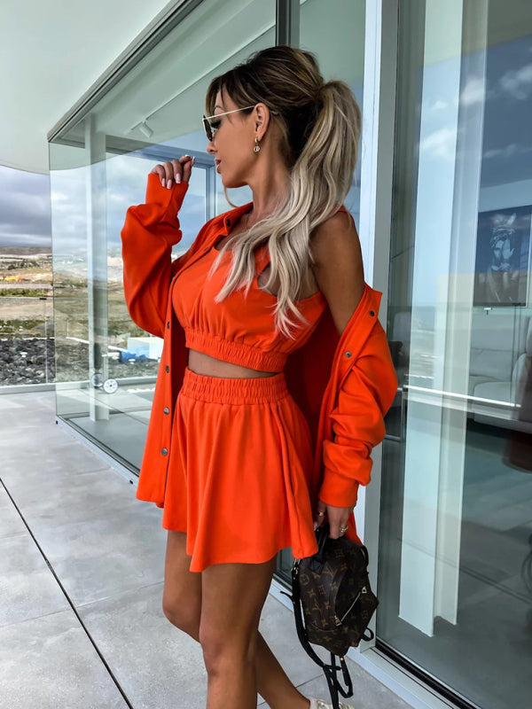 Levoire | Nouveau costume décontracté trois pièces INS vacances shorts amples pour femmes ensemble