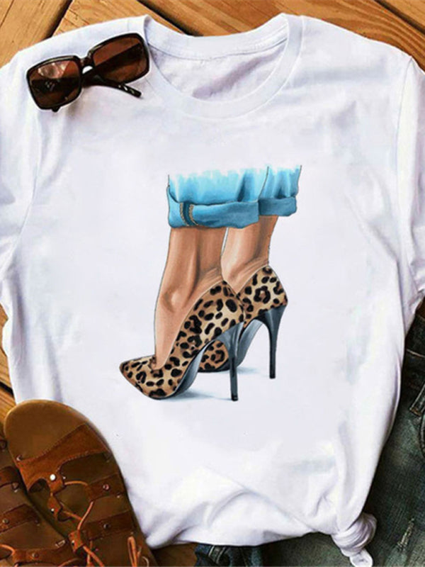 Levoire | t-shirt à rayures léopard sexy Leppe col rond T-shirt sans manches haut pour femmes Kaava4