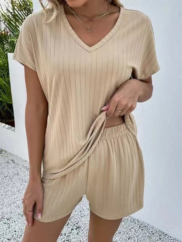 Levoire | Pour femmes tricoté décontracté domestic deux pièces Khaki