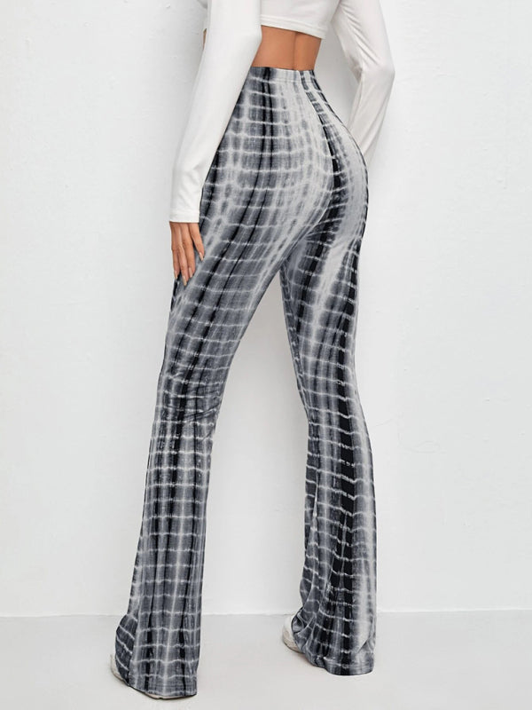 Levoire | Pantalons évasés à taille haute en stretch imprimés