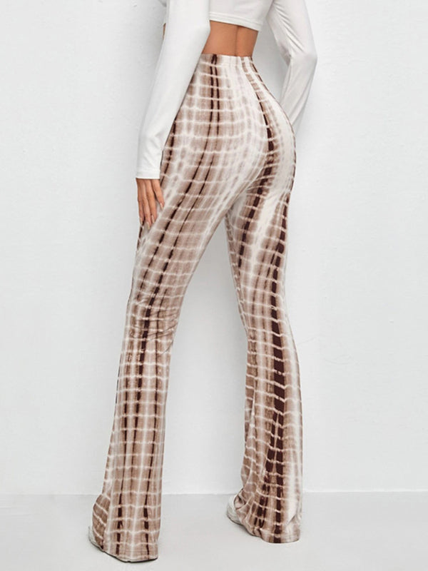 Levoire | Pantalons évasés à taille haute en stretch imprimés