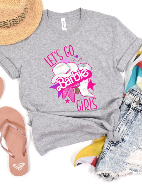 Levoire | Barbie motif lettres imprimées sport loisirs femmes t-shirt à manches courtes Muster5