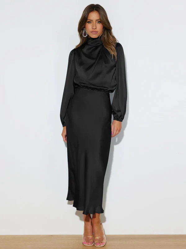 Levoire | Robes De Soirée Élégantes Avec Manches Longues Noir