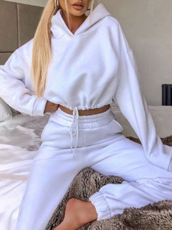 Levoire | Vêtements pour femmes Pulls longs à manches Pantalons Ensemble deux pièces ample Blanc