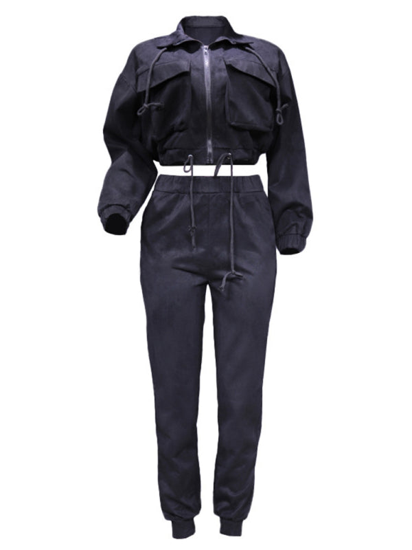 Levoire | Nouveau manteau pour femmes Pantalons Harem Ensemble sportif ample à deux pièces