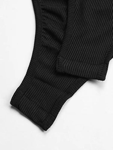 Levoire | Body sexy faux deux pièces skinny creux noir