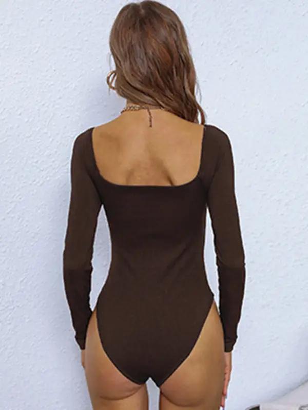 Levoire | Femme Col Resseré Côtes Tricot Combinaison