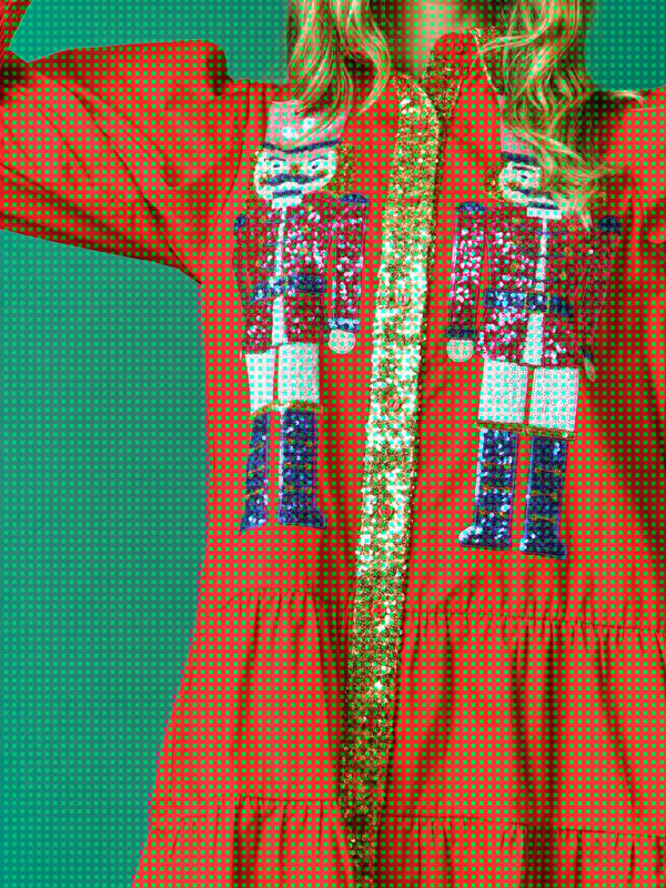Levoire | Couleur contrastante Robe de soirée longue à manches réversibles Paillettes