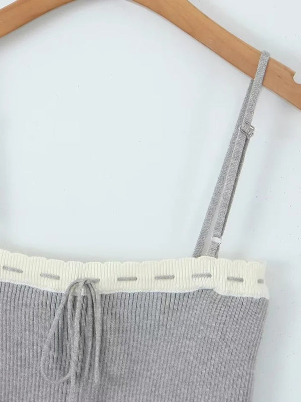 Levoire | Pour Femmes Nouvelle Veste Longue à Manches Inversée + Sangles Coordonnées par Couleur + Jupe Plissée