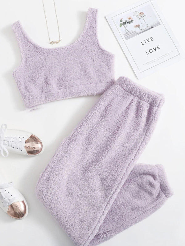 Levoire | Pantalon en peluche à deux pièces pour la maison Violetti