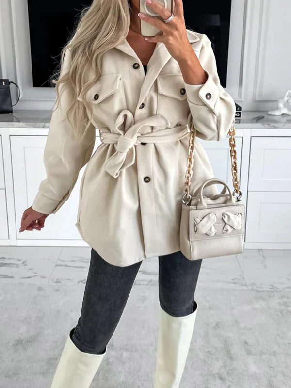 Levoire | Veste Avec Ceinture Blanc
