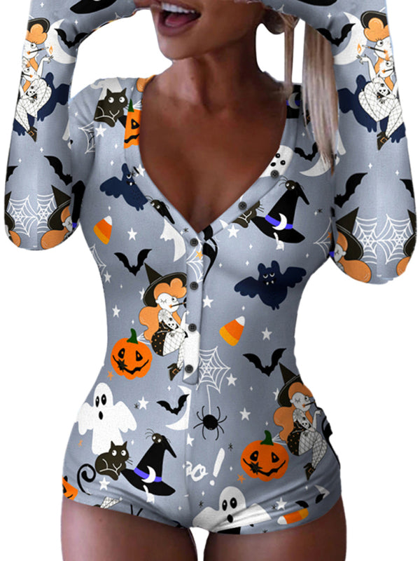 Levoire | Modeconscient Femme nouveau Halloween Combinaison pyjama Harmaa