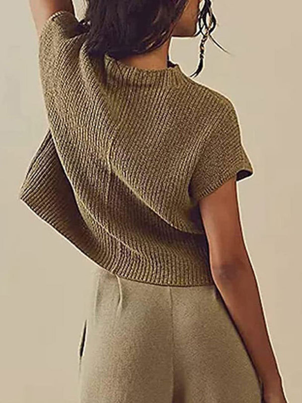Levoire | Motek Femmes Gilet Tricot Sans Manches Poche Veste Tricot Détente