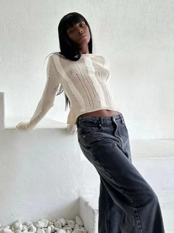 Levoire | Nouvelle chemise de mode à col rond en velours côtelé contrasté moderne