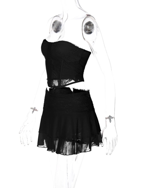 Levoire | Femme Sexy Collage Transparent Soutien-Gorge Pantalon Robe
