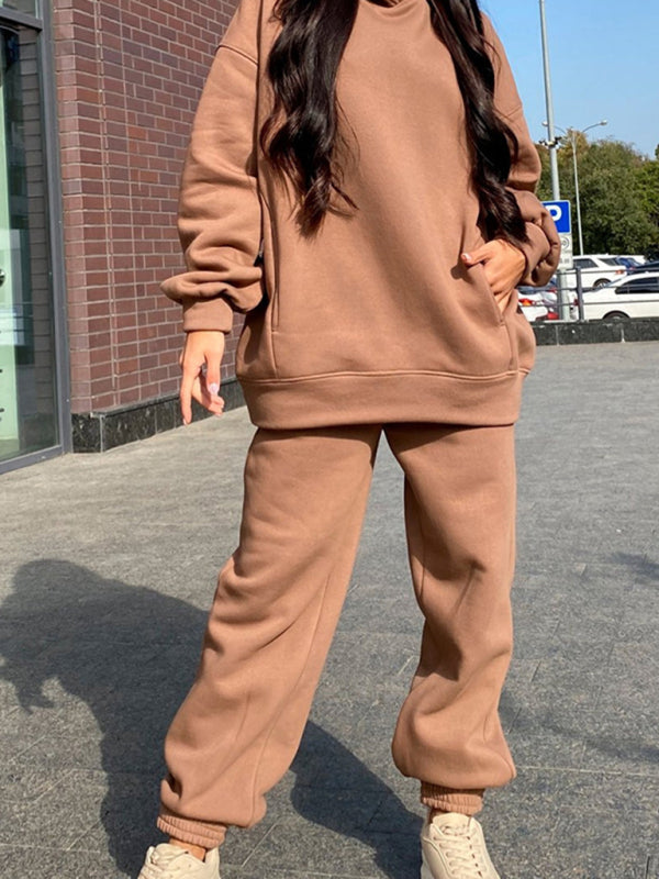 Levoire | Sweat à capuche pour femmes en deux parties Chameau