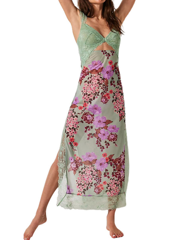 Levoire | Robe Maxi Florale Élégante Transparente Dos