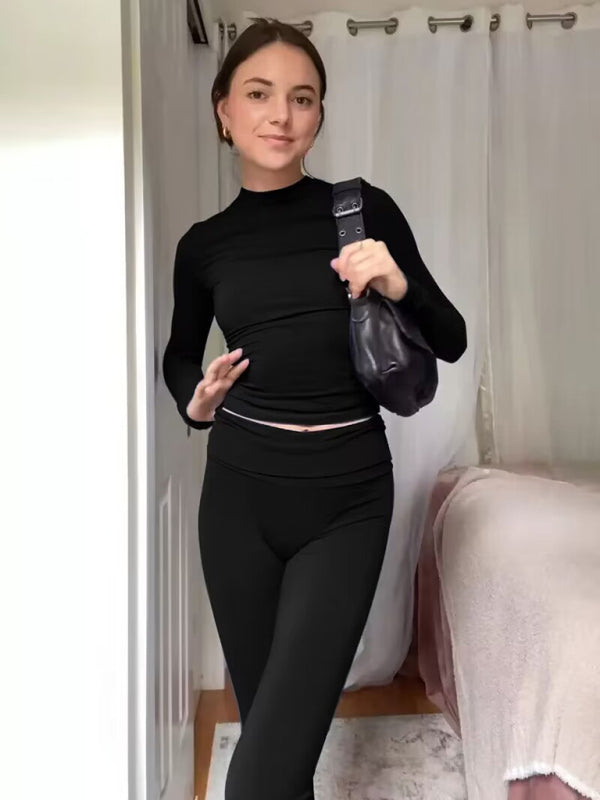Levoire | Nouvelle femme haute qualité mode style Hong Kong rétro chic robe deux pièces Musta
