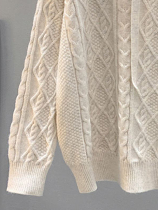 Levoire | Femmes Twist loose hoodie tricot pull