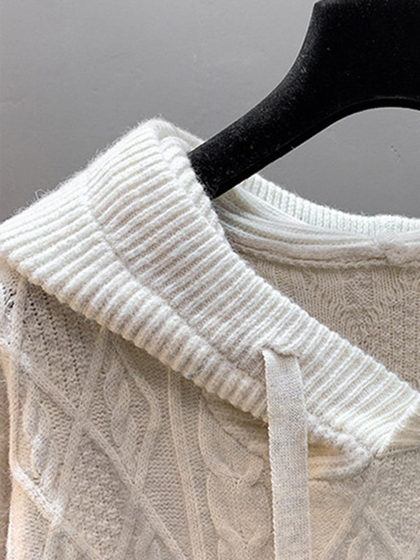 Levoire | Femmes Twist loose hoodie tricot pull