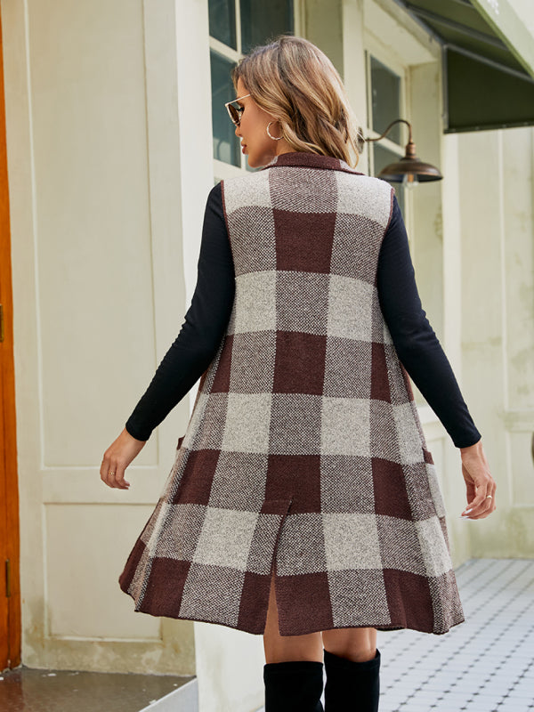 Levoire | Hihaton Sweat-shirt à Capuche À Carreaux Jacquard Gilet Coton