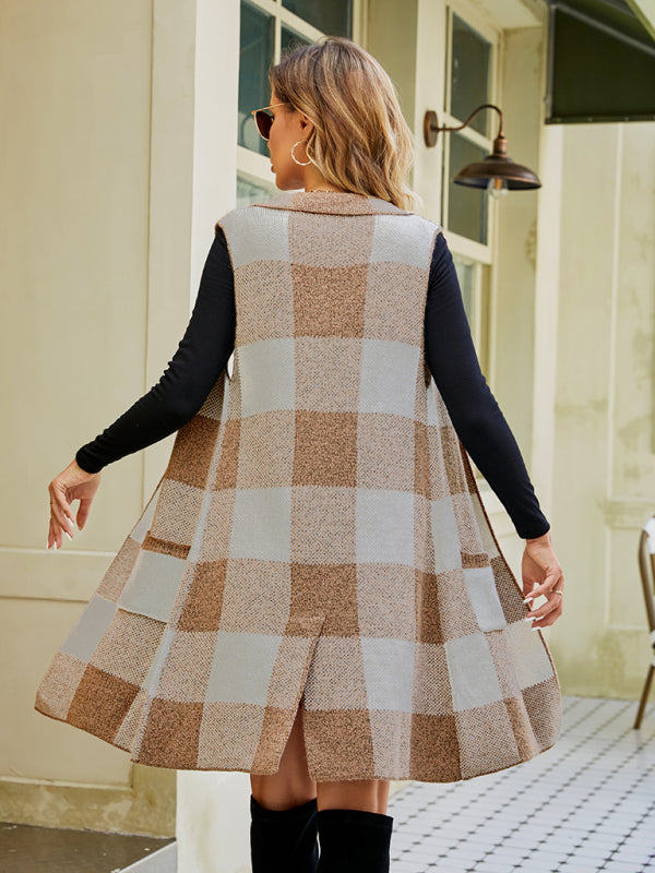 Levoire | Hihaton Sweat-shirt à Capuche À Carreaux Jacquard Gilet Coton