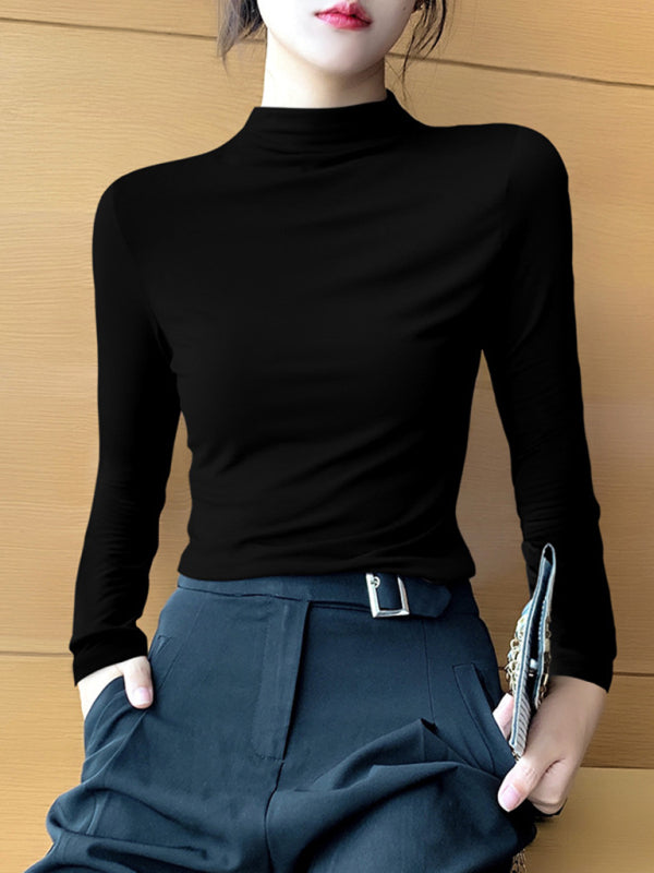 Levoire | Femme Col Haut Slim Manches Longues Pull Modal Must TAILLE GRATUITE