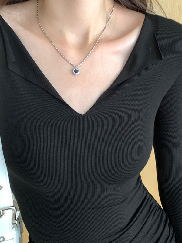 Levoire | Femme à col en V haut tricoté sans manches ajusté