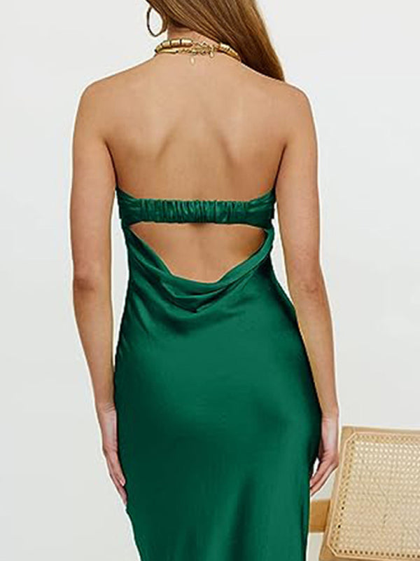 Levoire | Éblouissante robe satin dos nu