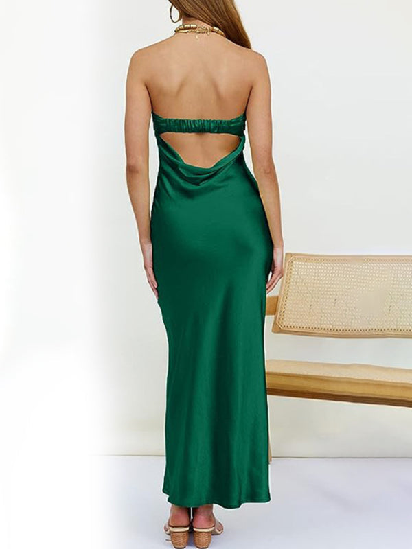 Levoire | Éblouissante robe satin dos nu