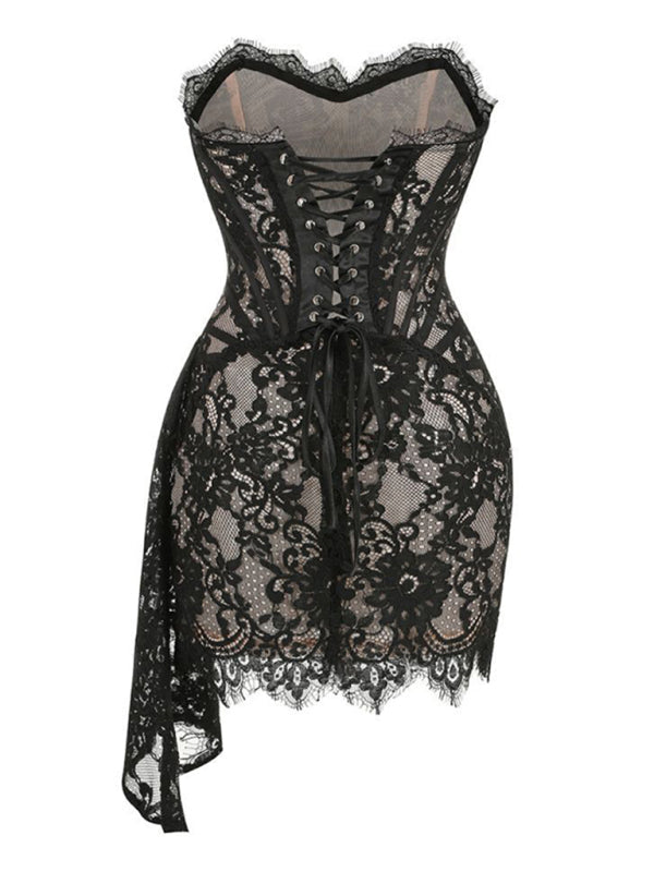 Levoire | Robe mini à corset en dentelle élégante