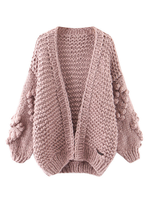 Levoire | Femme Pull Cardigan Épais Tricoté Long À Manches Longues Twist Lâche