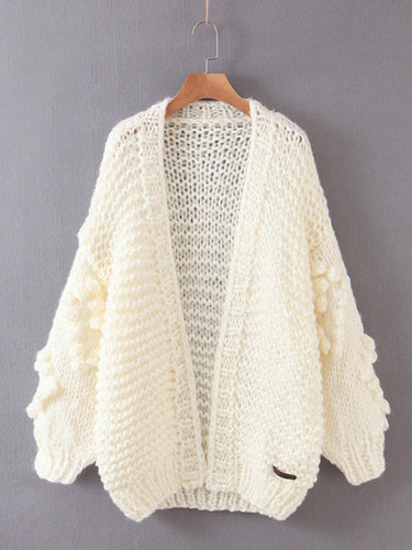 Levoire | Femme Pull Cardigan Épais Tricoté Long À Manches Longues Twist Lâche